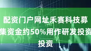 配资门户网址禾赛科技募集资金约50%用作研发投资